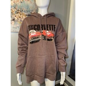 Aeropostale Chevy CAMARO/CORVETTE Large Brown Hoodie/Pullover Graphic Racing